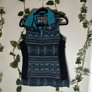 Powder River Outfitters Women's Black and Blue Vest